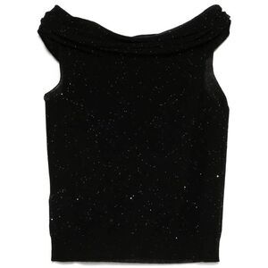 ROBERTO COLLINA Women's Embellished Off-Shoulder Top Women BLACK T-Shirts & Tops